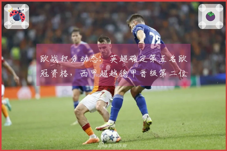 欧战积分动态：英超确定第五名欧冠资格，西甲超越德甲晋级第二位
